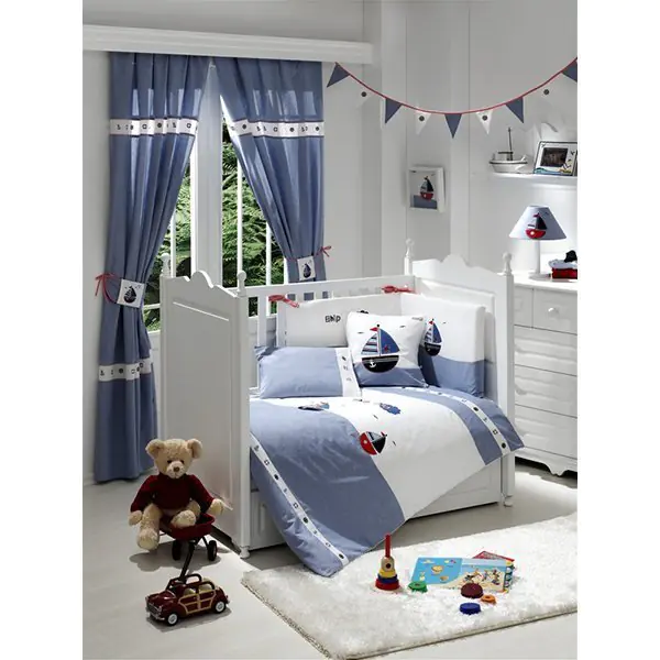 Бортик Funnababy Marine Фаннабэби Марин короткий для детской кровати 120 х 60 см фото 5