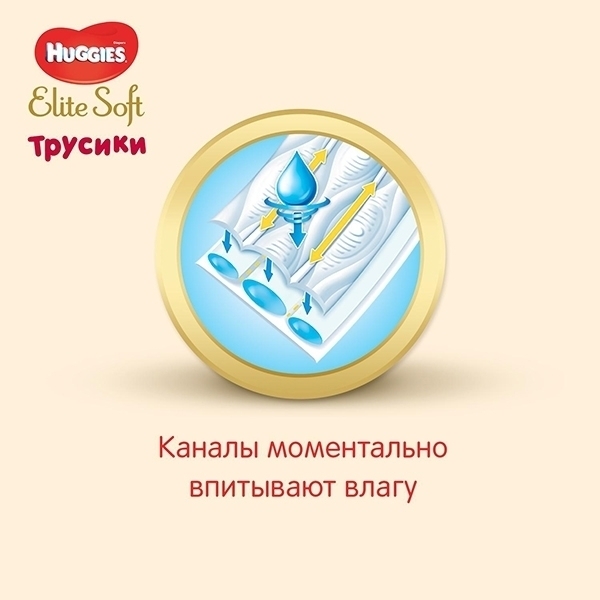 Детские трусики-подгузники Huggies Elite Soft 4, 9-14 кг, 42 штуки фото 6