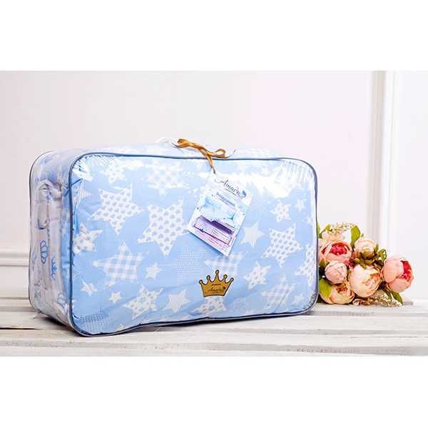 Комплект Premium в кроватку AmaroBaby Воздушный, 19 предметов (7+12 бортиков), бязь фото 7