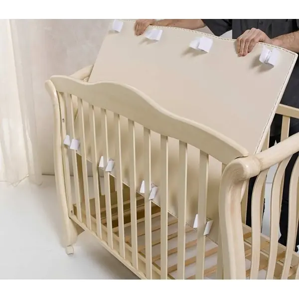 Декоративная панель к кроватке Andrea VIP Baby Italia, эко-кожа и кристаллы фото 3