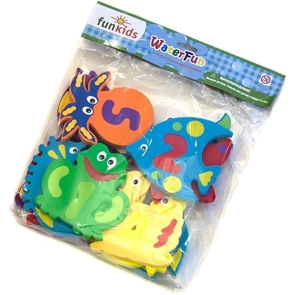 Набор игрушек для купания Funkids WaterFun-2 KB-050C, 12 предметов фото 2
