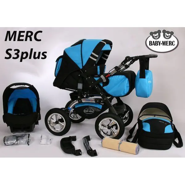 Детская коляска Baby-Merc S3 plus 3 в 1 фото 1