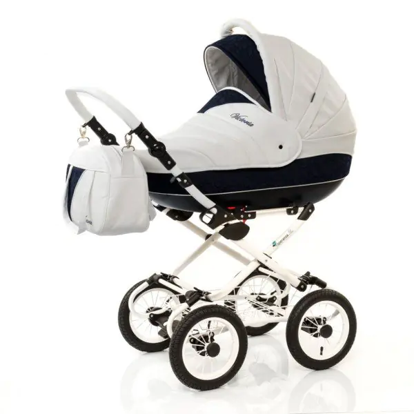 Детская коляска Esperanza Victoria Leatherette кожа 3 в 1 Цвет рамы - Черный - Маленькие колеса фото 16