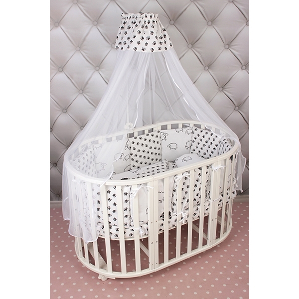 Бортик в кроватку AmaroBaby Home Elite, 12 подушек, поплин/бязь фото 4