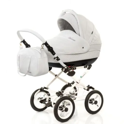 Детская коляска Esperanza Victoria Leatherette кожа 2 в 1 Цвет рамы - Черная поворотная фото 13