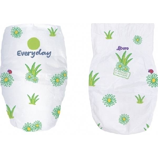 Детские подгузники Libero Everyday с ромашкой 4 Maxi, 7-18 кг, 42 штуки фото 3