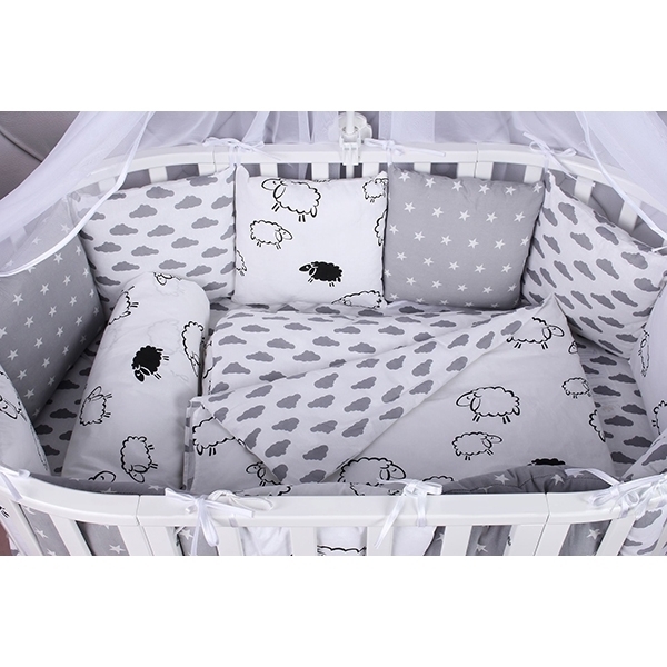 Универсальный комплект постели в кроватку AmaroBaby Good Night, 19 предметов фото 4