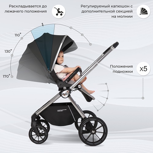 Детская коляска Sweet Baby Vento 2 в 1 фото 8