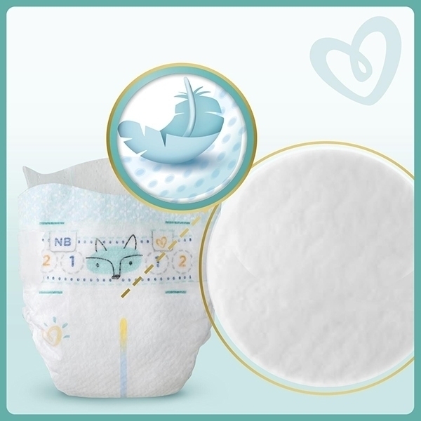 Подгузники для новорожденных Pampers Premium Care 1, 2-5 кг, 72 штуки фото 2