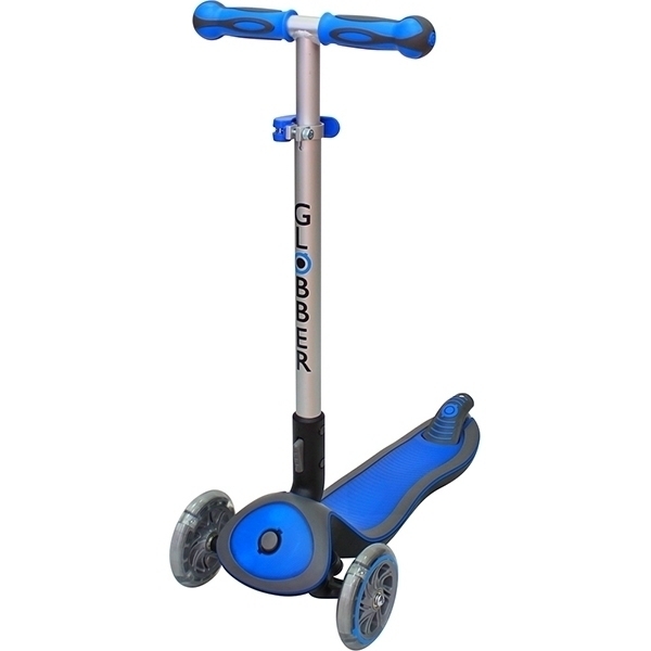 Трехколесный самокат Globber Elite FL My Free Fold Up 449 со светящимися колесами и платформой фото 6