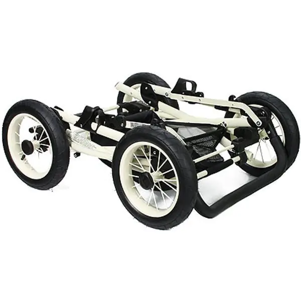 Детская коляска Jedo Classic Bartatina Alu Plus 2 в 1, ткань, амортизация на ремнях, бежевое шасси фото 2