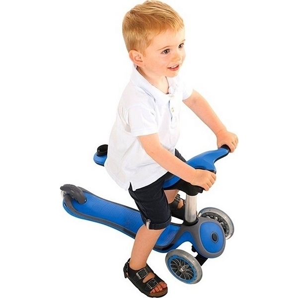 Трехколесный самокат-беговел Globber Evo 4 в 1 Plus 454 с подножками и 3 светящимися колесами фото 22