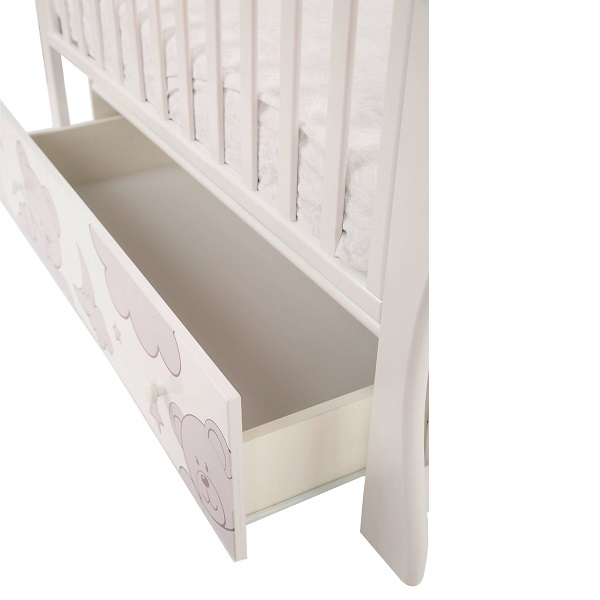 Детская кроватка AmaroBaby Sweet Bear, поперечный маятник — как выглядит в жизни