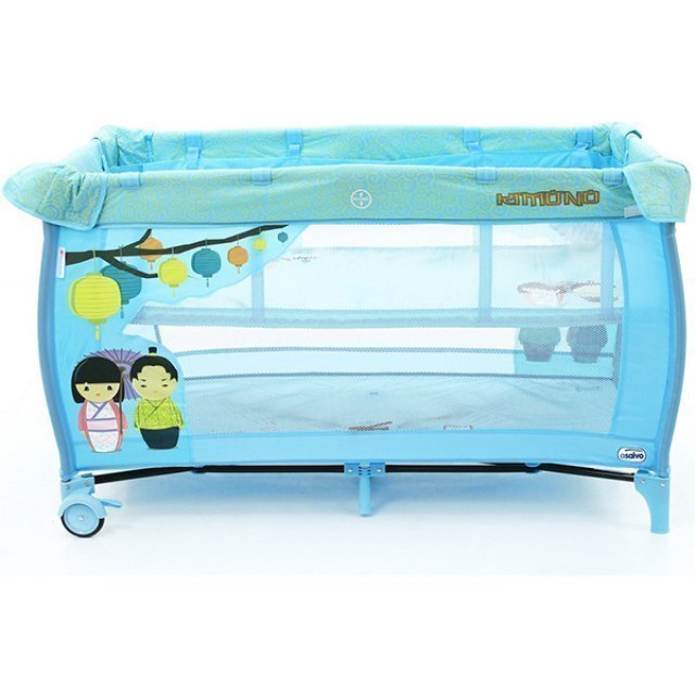 Детский манеж Asalvo Travel Cot Mix Plus с пеленатором — как выглядит в жизни