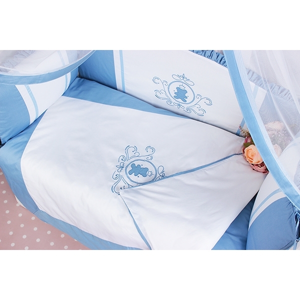 Комплект постели Premium в кроватку AmaroBaby Sweet Dreams, 7 предметов, сатин фото 3