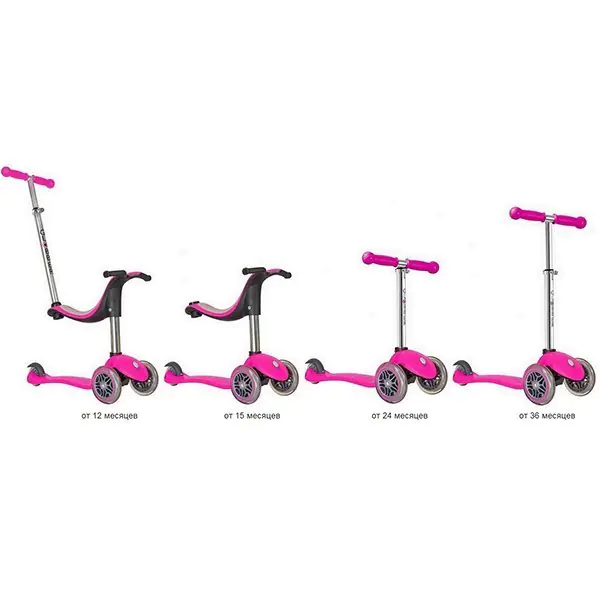 Самокат Y-Scoo RT Globber My Free New Technology Seat 4 в 1 с блокировкой колес фото 3