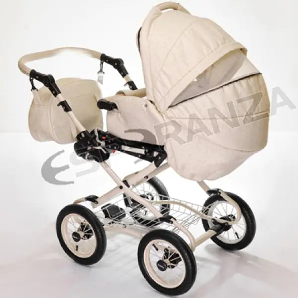 Детская коляска Esperanza Victoria Prestige 2 в 1 Цвет рамы - Бежевый - Маленькие колеса фото 14