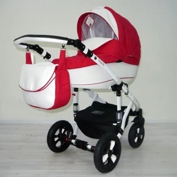 Детская коляска Adamex Galactic Eco 2 в 1, 50% эко-кожа фото 1