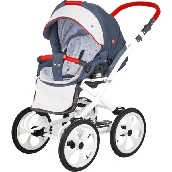 Детская коляска BeBe-Mobile Ines R 2 в 1, ткань+эко-кожа фото 2