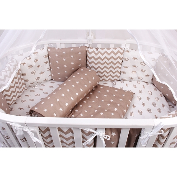 Комплект Premium в кроватку AmaroBaby Royal Baby, 18 предметов (6+12 бортиков), бязь фото 7
