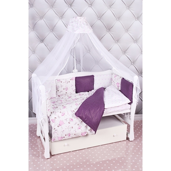 Бортик в кроватку AmaroBaby Амели, 12 подушек, бязь фото 3