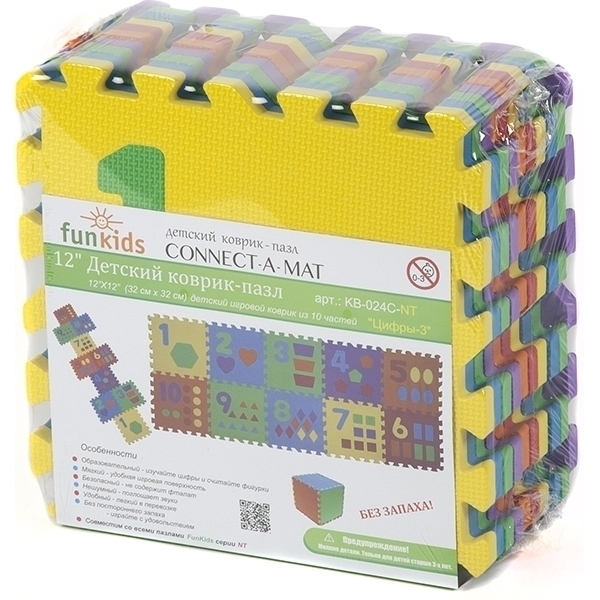 Игровой коврик-пазл Funkids 12" Цифры с Фигурками KB-024C-NT, 10 плит фото 4