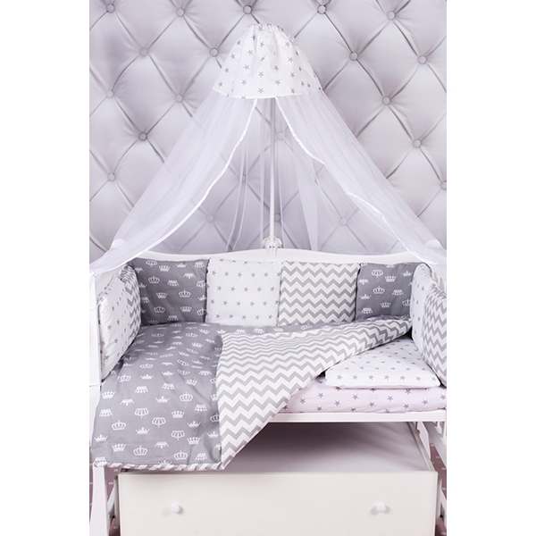 Комплект Premium в кроватку AmaroBaby Royal Baby, 18 предметов (6+12 бортиков), бязь фото 11