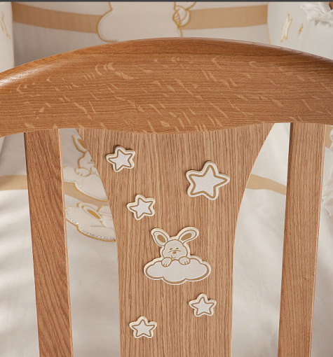 Детская кроватка Feretti "Ariston Rovere" Naturale колесо фото 1