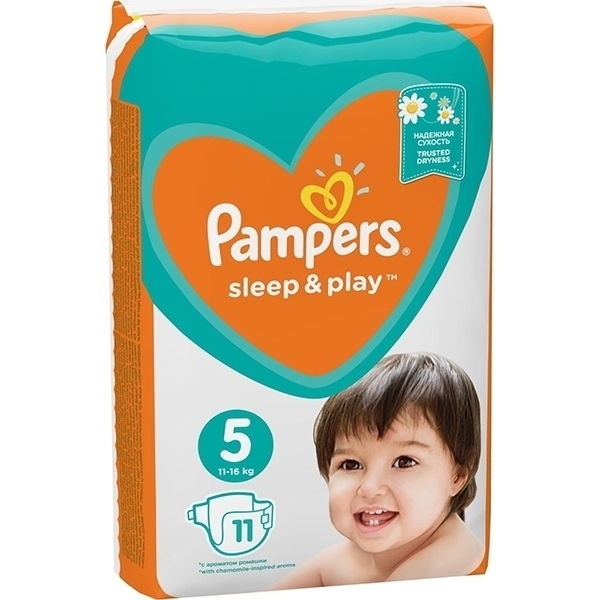 Детские подгузники Pampers Sleep&Play 5, 11-16 кг, 11 штук фото 1