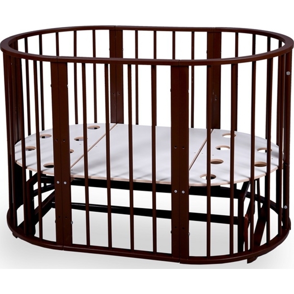Овальная детская кроватка Nastella Baby Molly 7 в 1, поперечный маятник - Фото