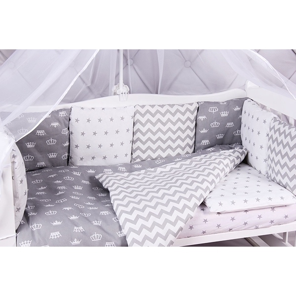 Комплект в кроватку AmaroBaby Royal Baby, 4 предмета, бязь фото 5