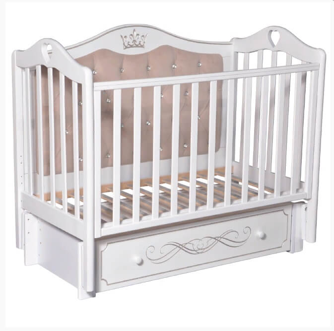 Детская кроватка Кедр Karolina 10, универсальный маятник/ящик - Фото
