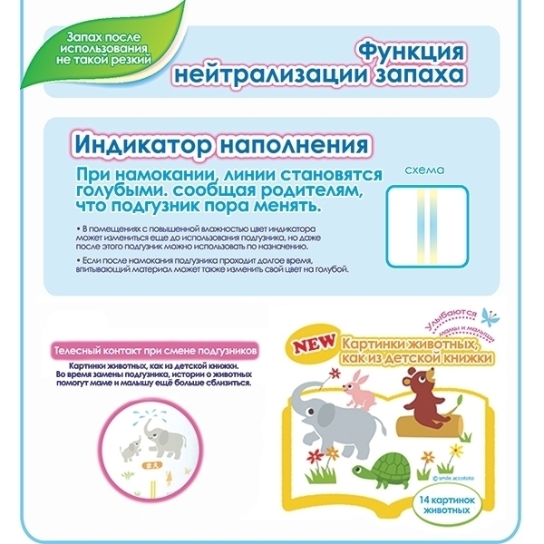 Детские трусики-подгузники Goo.N М, 6-11 кг, 58 штук фото 3