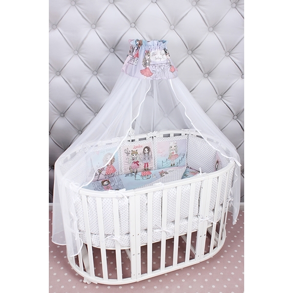 Комплект Premium в кроватку AmaroBaby Little Crystal, 19 предметов (7+12 бортиков), поплин фото 2