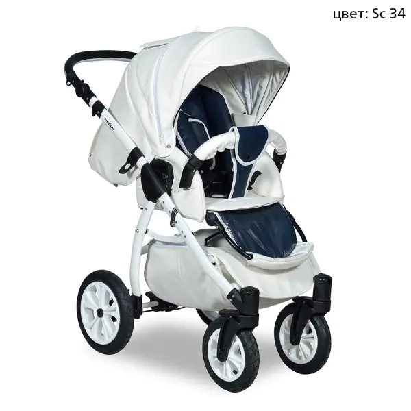 Детская коляска Indigo Carmen S F 3 в 1, эко-кожа фото 1