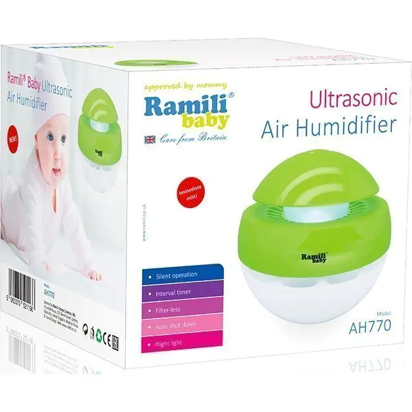 Ультразвуковой увлажнитель воздуха для детской Ramili Baby AH770 — как выглядит в жизни