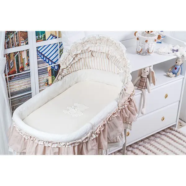 Комплект белья для колыбели Simplicity Makkaroni Kids Тедди 3 предмета фото 1