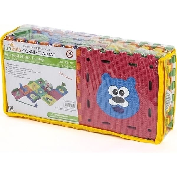 Игровой коврик-пазл Funkids 10" Гольф Сет KB-160, 10 плит + клюшка фото 2