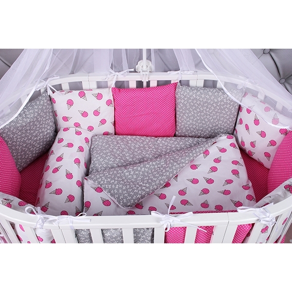 Комплект Premium в кроватку AmaroBaby Sweet, 19 предметов (7+12 бортиков), бязь фото 3