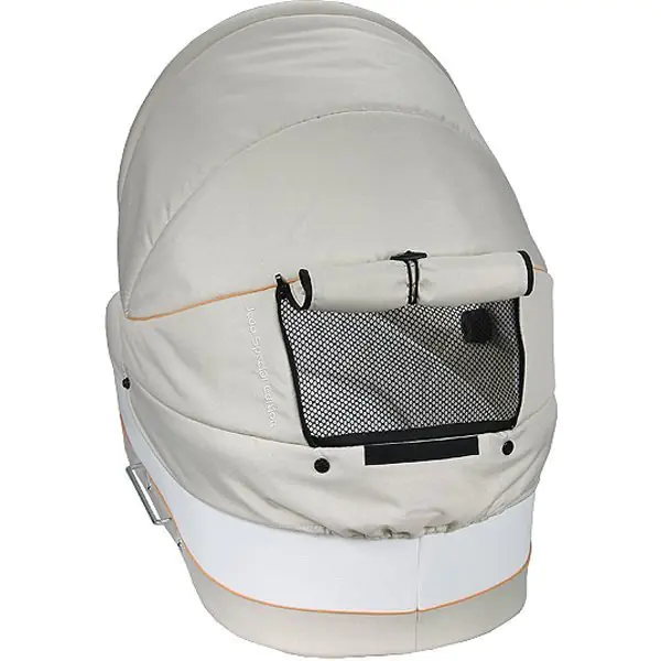 Детская коляска Jedo Classic Bartatina Alu Plus LC 2 в 1, стразы, амортизация на ремнях, белое шасси фото 3