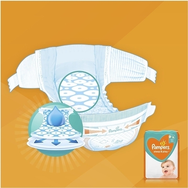 Детские подгузники Pampers Sleep & Play 2 Mini, 3-6 кг, 88 штук фото 2