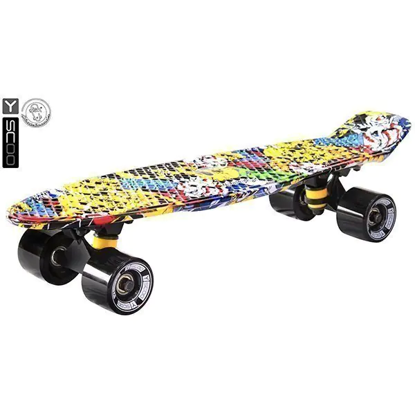 Скейтборд RT Y-Scoo Fishskateboard Print 22" с сумкой арт. 401G, 56,6х15 фото 1
