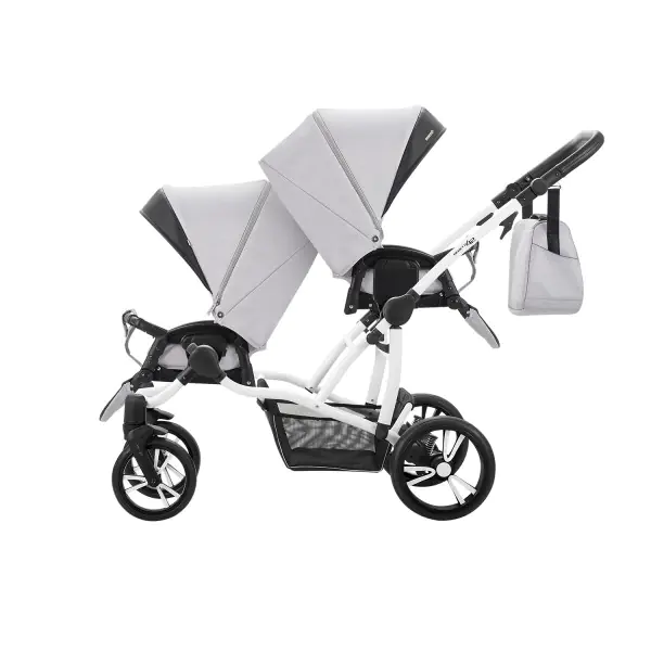 Детская прогулочная коляска для двойни Bebetto 42 Sport, шасси White фото 14