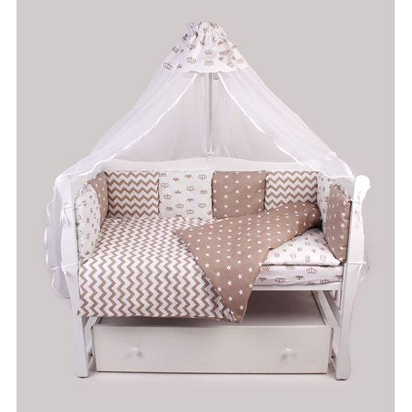 Комплект Premium в кроватку AmaroBaby Royal Baby, 18 предметов (6+12 бортиков), бязь фото 5