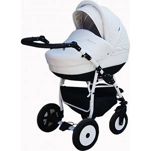 Детская коляска Esperanza Victoria Leatherette кожа 2 в 1 Цвет рамы - Черная поворотная фото 5