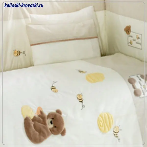 Комплект постельного белья Kidboo Honey Bear Linen 3 предмета фото 1