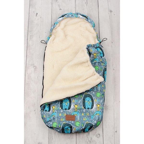 Универсальный меховой конверт AmaroBaby Little Traveller Ежики 145х45 см фото 1