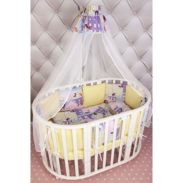 Комплект Premium в кроватку AmaroBaby Сонное Царство, 19 предметов (7+12 бортиков), бязь фото 2