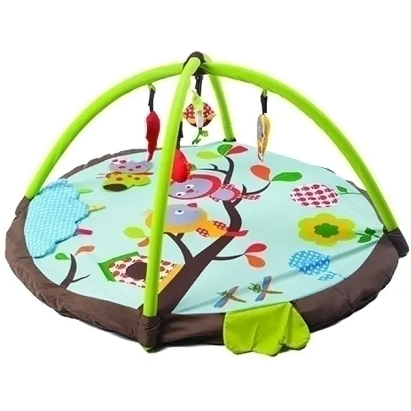 Детский коврик Felice F Птицы на Ветке с игровыми дугами и игрушками, 95 х 95 х 45 см, арт. 12FS — как выглядит в жизни