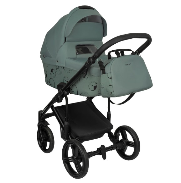 Детская коляска Bebetto Magnum Light Se 2 в 1 на черной раме фото 1